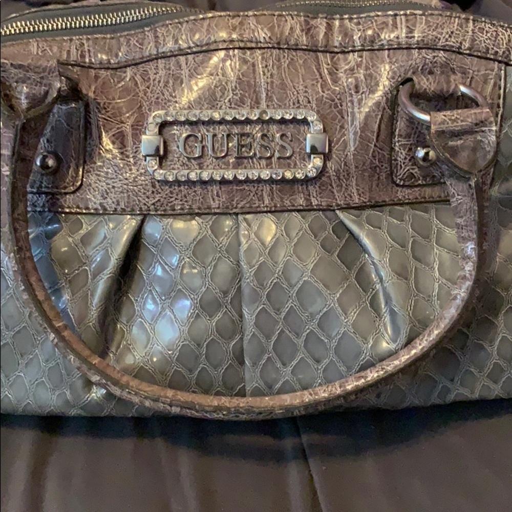 Grey GUESS hang bag